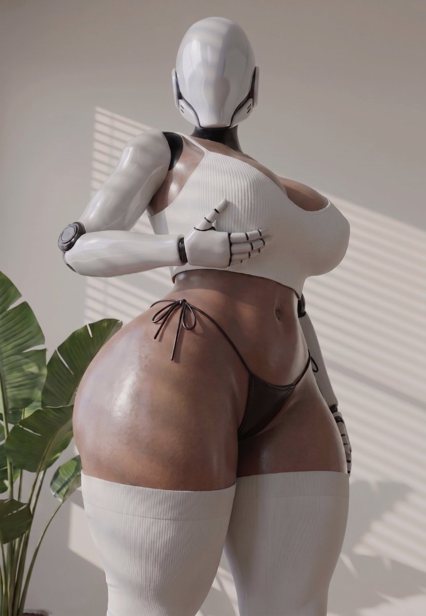 1girls, 3d, belly button, big breasts, breasts, dark skin, faceless character, haydee, haydee (game), high heels, leotard, looking at viewer, midriff, robot girl, robot humanoid, robotic arm, standing, string panties, sularetal, thick thighs, thighhighs, wide hips