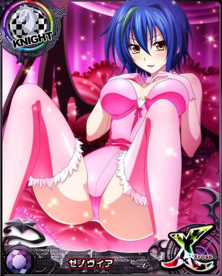 blue hair, breasts, female, high school dxd, lingerie, xenovia quarta