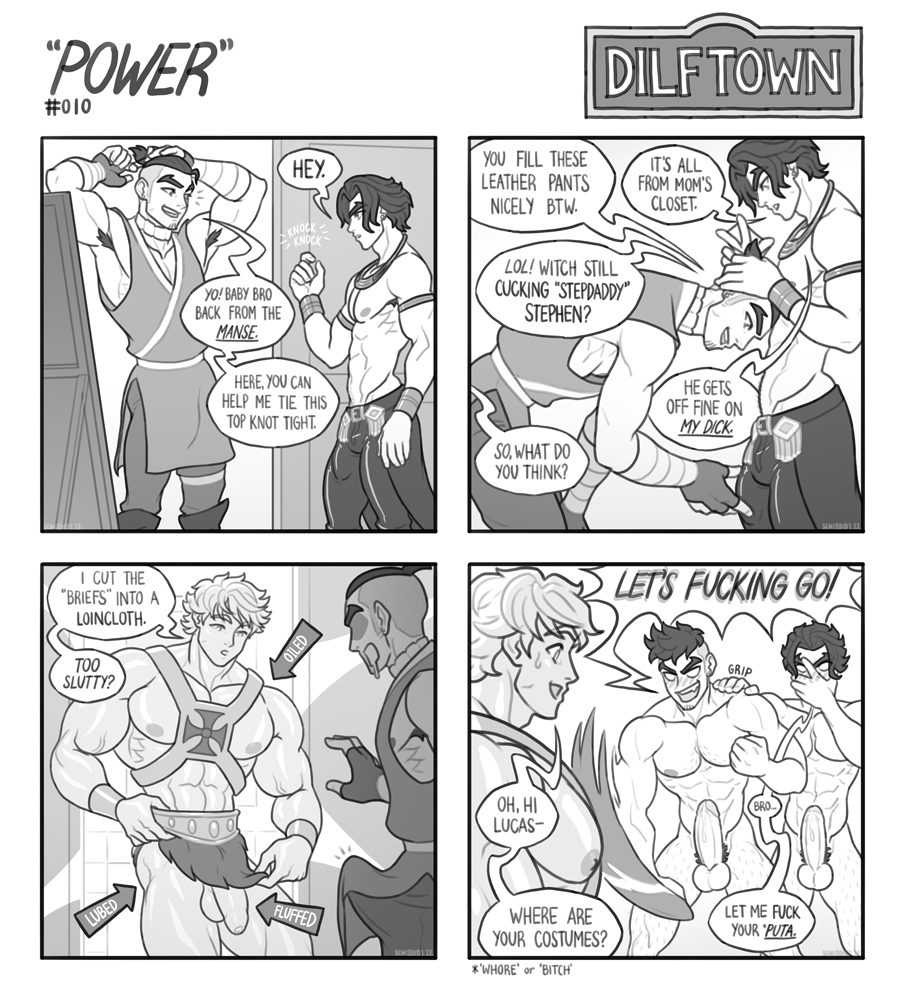 abs big_balls big_penis boner boyfriends brazilian brothers bulge comic dialogue dilftown dilftown_comic erect_penis erection erection_under_clothes flaccid foreskin huge_balls huge_cock incest johnny_souza lucas_souza male male_only monochrome muscles muscular muscular_male nude penis schizoid teen_boy teenager twitter_user_oc twunk uncensored uncircumcised uncolored uncut will_shotwell yaoi