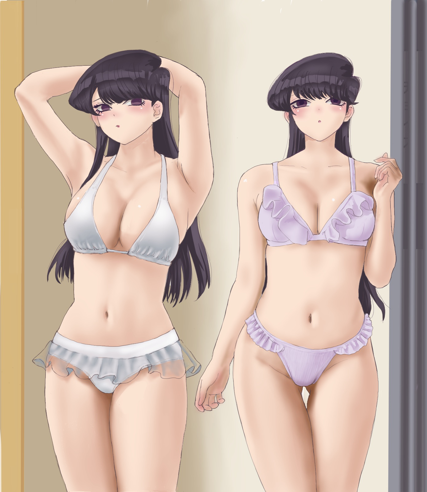 alternate costume, breasts, female, kamiba, komi shouko, komi-san wa komyushou desu, solo, swimsuit, tagme