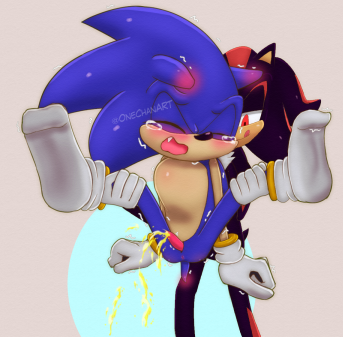 anthro anus ass blush bodily_fluids clothing duo eulipotyphlan feet footwear gay genital_fluids genitals hedgehog male mammal onechan peeing penile penis sega shadow_the_hedgehog socks soles sonic_(series) sonic_the_hedgehog sonic_the_hedgehog_(series) tears urine urine_stream watersports