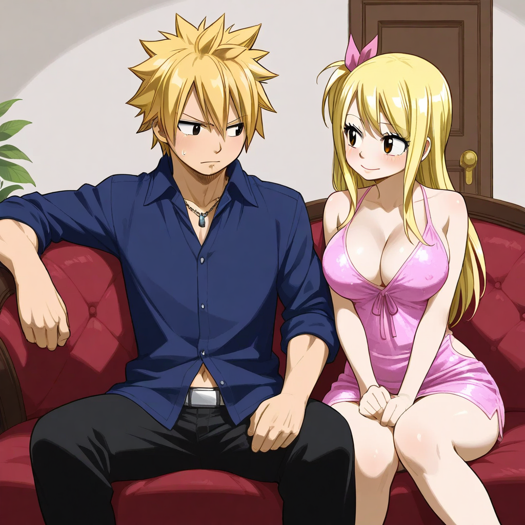 1boy 1girls ai_generated blonde_hair crossover edens_zero fairy_tail lucy_heartfilia weisz_steiner