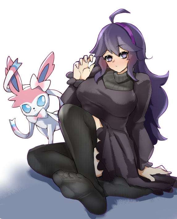 1340smile 1girls breasts cleavage clothed clothing creatures_(company) female female_focus female_only game_freak hex_maniac horny_female nintendo npc npc_trainer pokemon pokemon_trainer purple_hair