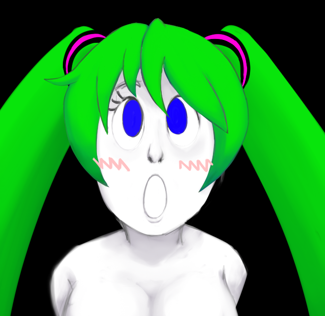 1girls 2023 :0 artzono black_background blue_eyes blush breasts green_hair hair_ornament hatsune_miku light_blush long_hair lost_media mv_character newgrounds_url no_nipples_visible nostrils nude out_of_frame_censoring sanpaku simple_background solo stacy_(scapegoatp) twintails upper_body vocaloid white-skinned_female white_skin white_skinned_female