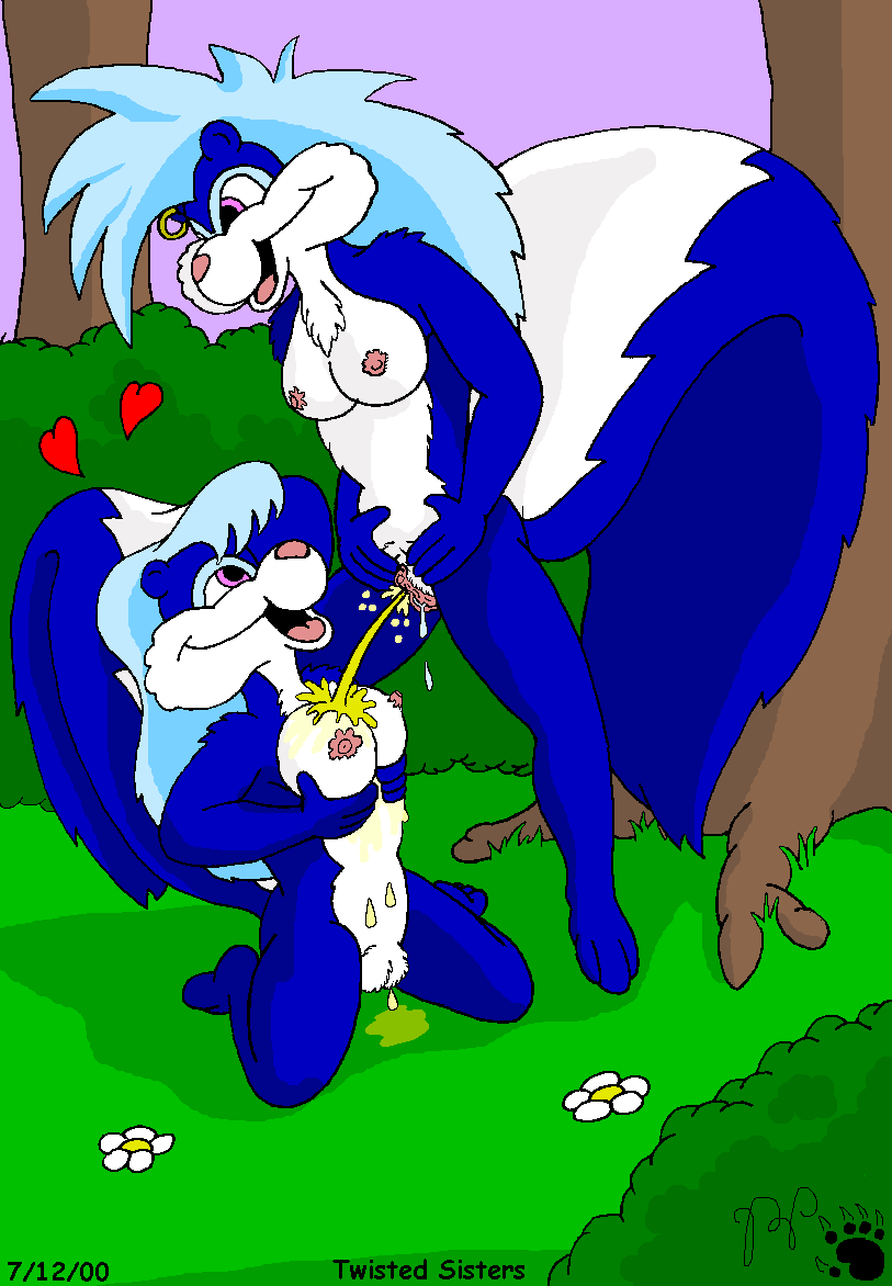 2000 anthro aroma_skunk blue_body blue_fur blue_hair bodily_fluids breasts clitoral_hood clitoris dripping duo female female/female flower fluffy fluffy_tail forest fragrance_skunk fur genital_fluids genitals hair heart_symbol incest_(lore) kthanid_(artist) mammal mephitid nipples nude open_mouth outside peeing peeing_on_another peeing_on_chest plant purple_eyes pussy pussy_juice_drip rutwell_forest shrub sibling_(lore) sister_(lore) sisters_(lore) skunk spread_pussy spreading tail toony tree twincest_(lore) twins_(lore) urine urine_on_chest vaginal_fluids watersports