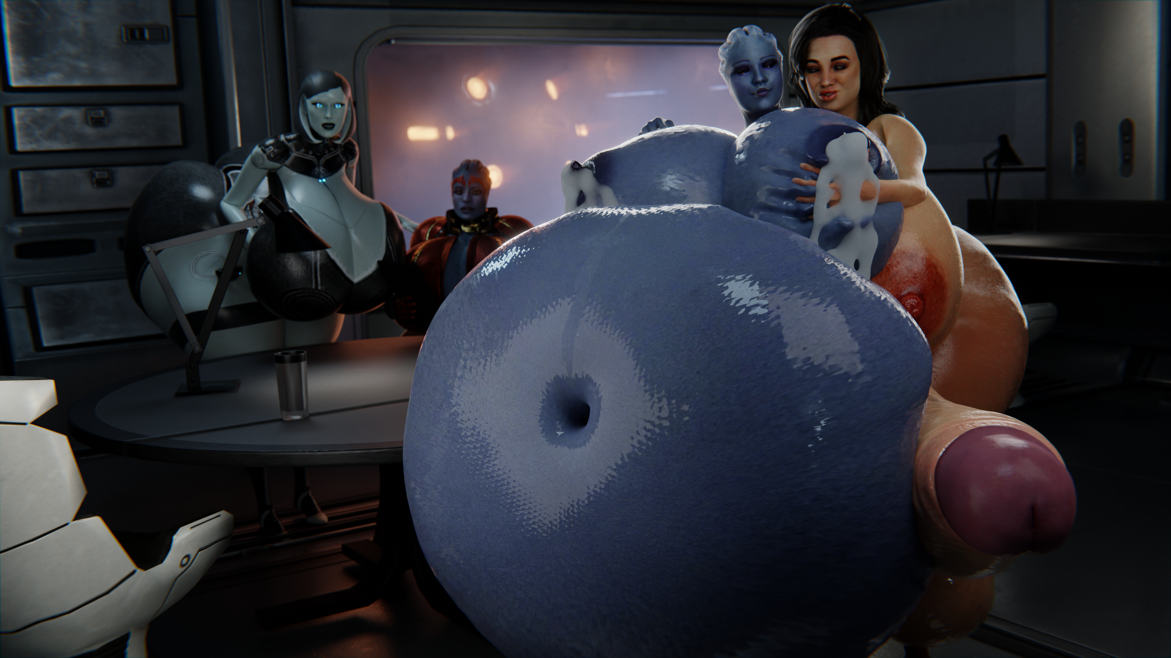 1futa, 3d, alien, alien girl, alien humanoid, asari, ass, bare breasts, bending over, bent over, big ass, big breasts, big butt, big penis, bioware, breasts, cum, cum inflated belly, cumflated belly, cumflation, dickgirl, edi, female, futa on female, futanari, giant breasts, gigantic breasts, huge ass, huge breasts, huge butt, huge cock, hyper, hyper cumflation, hyper penis, inflation, intersex, knyaz, lactating, lactation, large ass, large breasts, large butt, large penis, liara t'soni, mass effect, massive breasts, massive penis, milk, miranda lawson, penis, textless