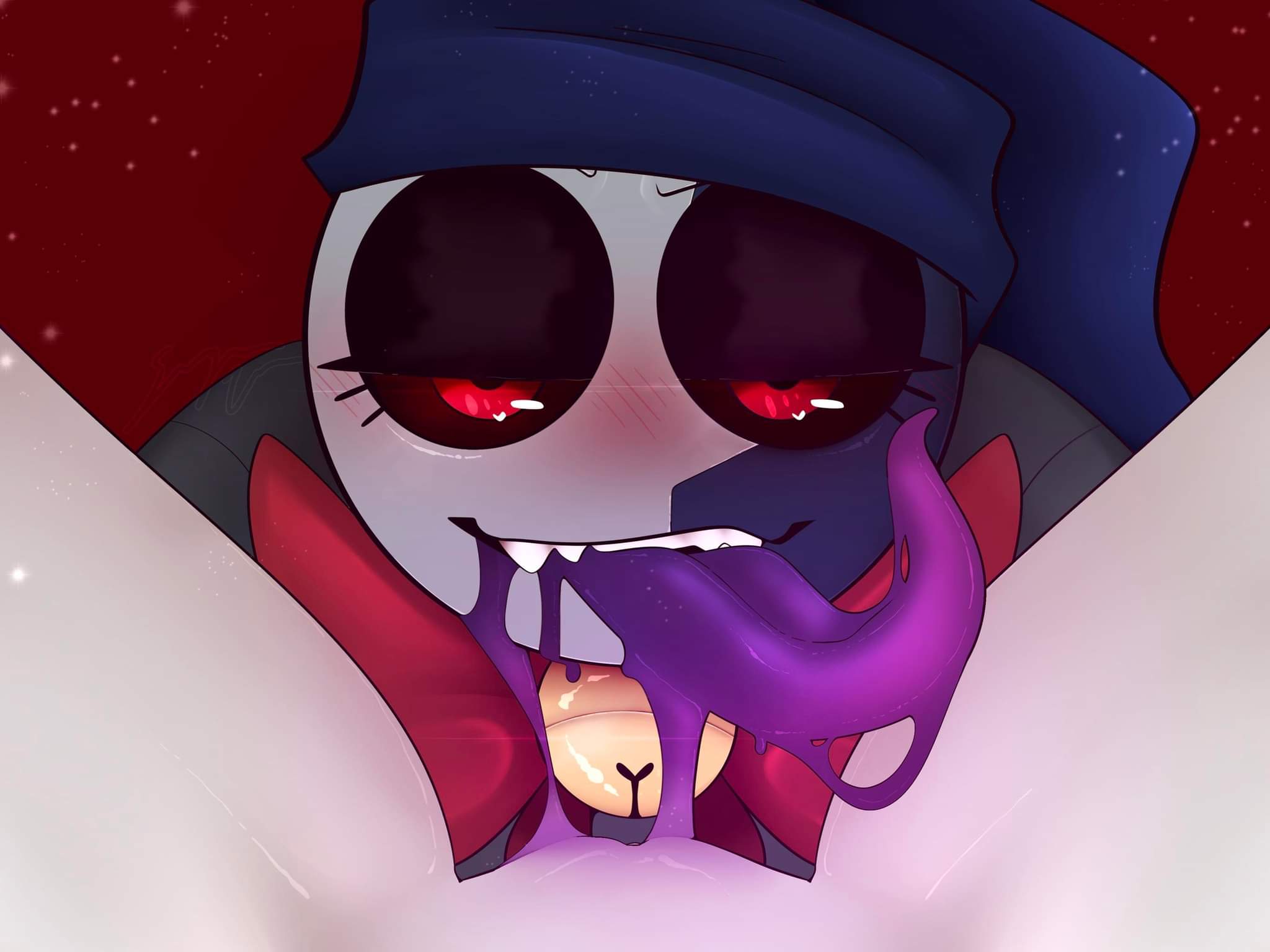 anon, eating pussy, female, five nights at freddy's, five nights at freddy's: security breach, grin, half-closed eyes, licking, licking pussy, long tongue, moondrop, pussy, saliva, sharp teeth, smirk, smug, sugarvee, tongue, wet