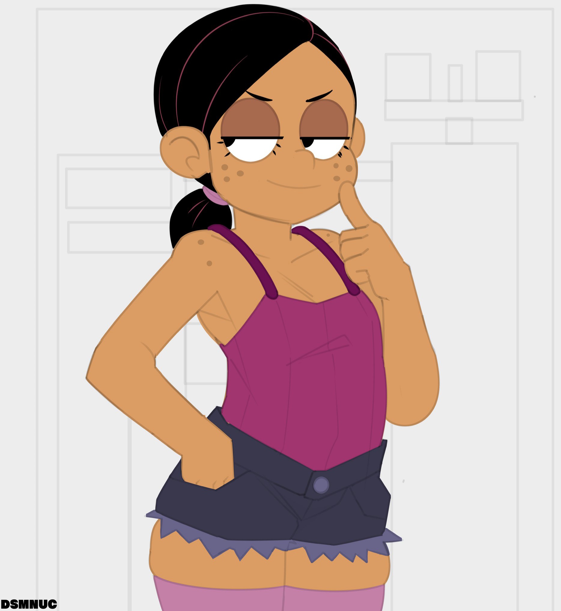1girls, black hair, dark skin, dsmnup, female, ronnie anne santiago, tagme, the casagrandes, the loud house