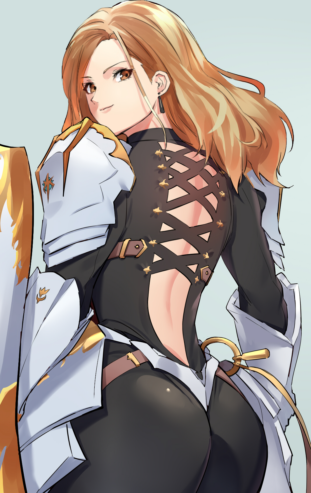 ass, backboob, big ass, big butt, blonde hair, breasts, clothed, female, huge ass, kisara (tales), long hair, negresco, tales of (series), tales of arise, tight clothing, wide hips