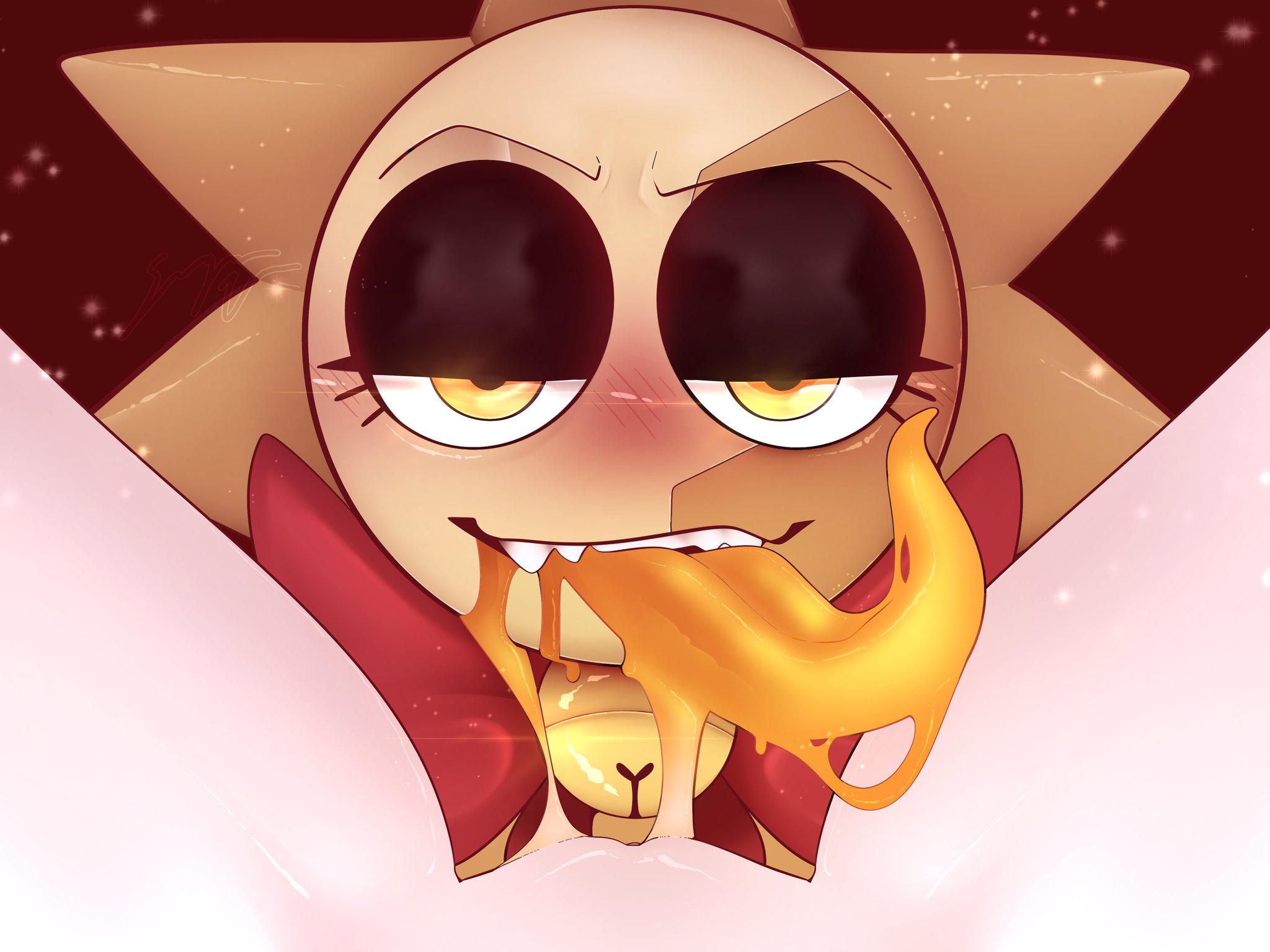 anon, cunnilingus, eating pussy, female, five nights at freddy's, five nights at freddy's: security breach, grin, half-closed eyes, licking, licking pussy, long tongue, pussy, saliva, sharp teeth, smirk, smug, sugarvee, sundrop, tongue, wet