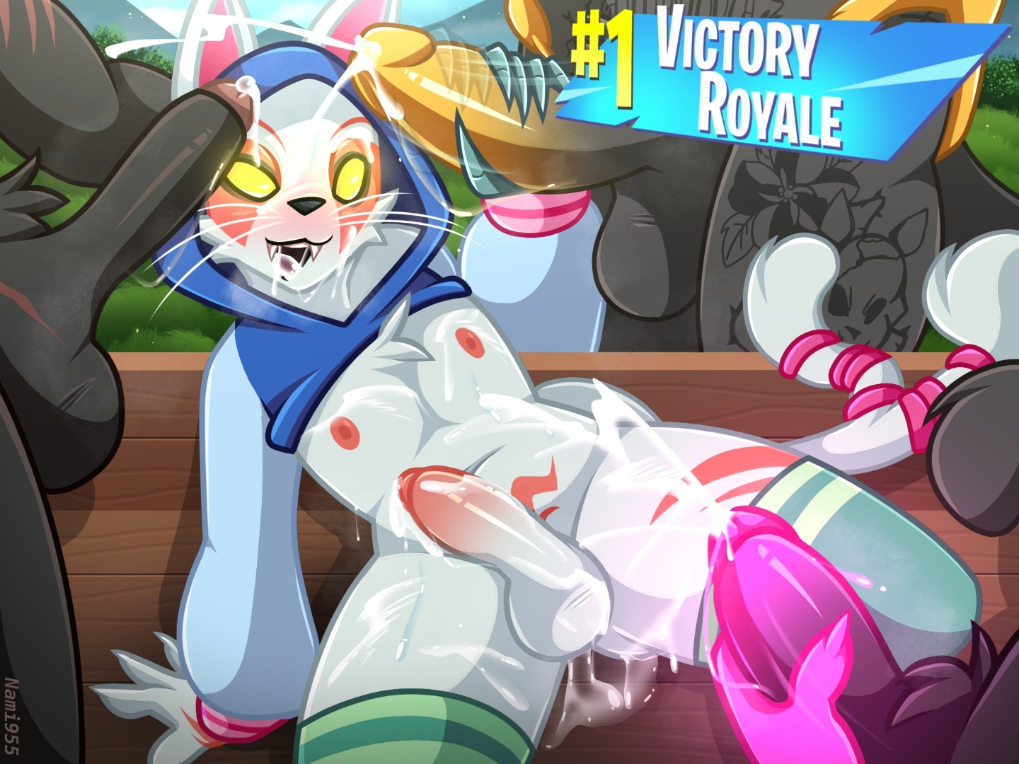 cum, epic games, fortnite, fortnite: battle royale, gay, male, meowdas, meowscles (fortnite), meowscles (shadow), nyanja (fortnite), phantom meowscles