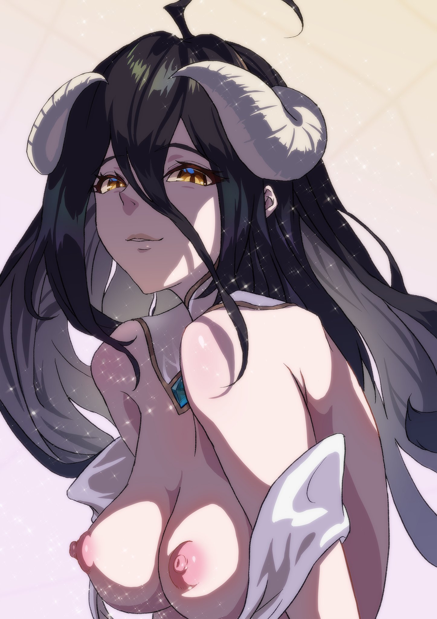 albedo (overlord), breasts, female, female only, horns, matobe ono, overlord (maruyama)