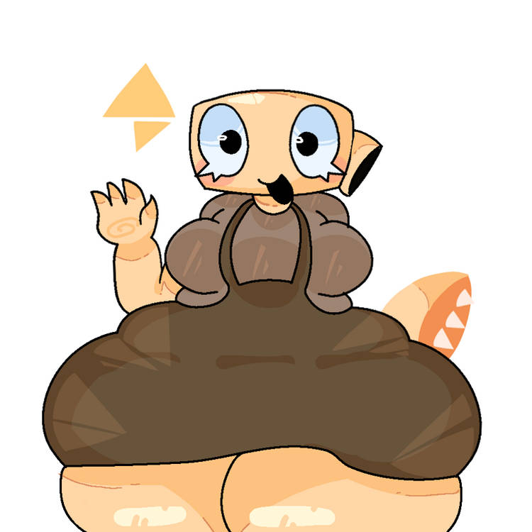 ass, booty, curvy, cute, dandy's world, dandys world, dinosaur, enormous, face, fat, fossil, giant, looking at viewer, scared, sexy, shelly (dandy's world), thick, thick thighs