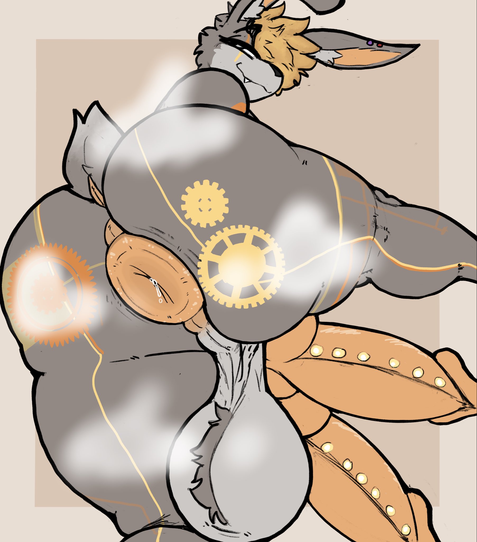 1boy, anal juice, animal genitalia, anthro, anus, ass, ass bigger than head, backsack, balls, behind view, big ass, big balls, big butt, big penis, blonde hair, bubble butt, buckyboiyo, bunny, canine genitalia, canine penis, curvaceous, curvy, curvy figure, diphallism, donut anus, erection, femboy, furry, girly, hair over one eye, huge ass, huge balls, huge cock, hung trap, knot, knotted penis, lagomorph, looking back, low hanging balls, low-angle view, male, male only, musk, musk clouds, musky balls, musky butt, oerba yun fang, penis, perineum, puffy anus, scut tail, solo, solo male, steam, steamy ass, tail, thick thighs, voluptuous, voluptuous male, wide hips