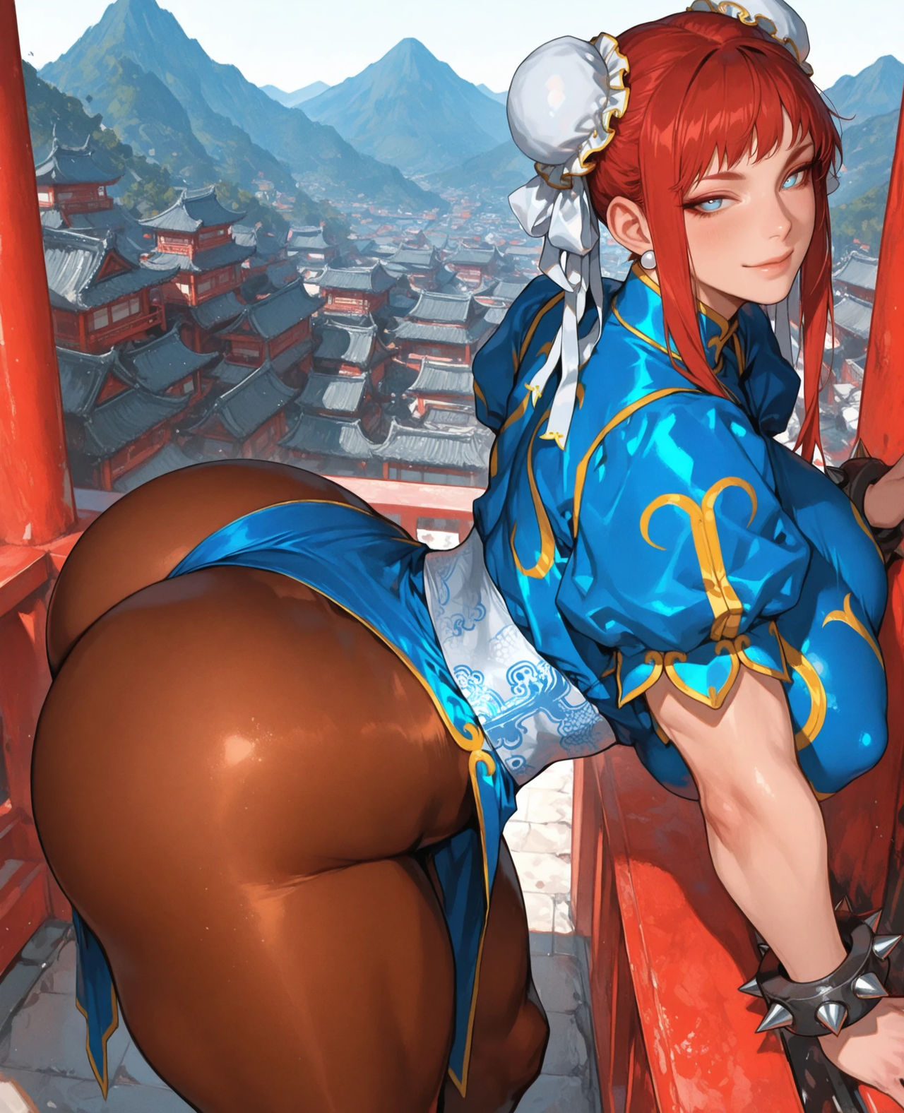 1girls, ai generated, big ass, big breasts, big thighs, breasts, capcom, chun-li (cosplay), cosplay, crossover, crossover cosplay, curvaceous, curvy, curvy figure, digital media (artwork), dumptruck ass, dumptruck butt, female, hips, hourglass figure, huge ass, huge breasts, huge thighs, kunoichi, large ass, large breasts, large thighs, legs, light skin, light-skinned female, mature, mature female, milf, mother, naruto, naruto (series), naruto shippuden, red hair, rengo-san, round ass, slim waist, street fighter, thick, thick ass, thick hips, thick legs, thick thighs, thighs, thunder thighs, uzumaki kushina, voluptuous, waist, wide hips, wide thighs