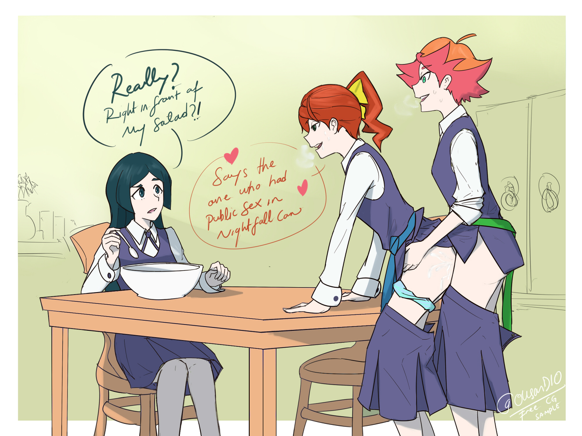 amanda o'neill, barbara parker, futanari, hannah england, implied futa, intersex, little witch academia, oksandio, public sex, tagme