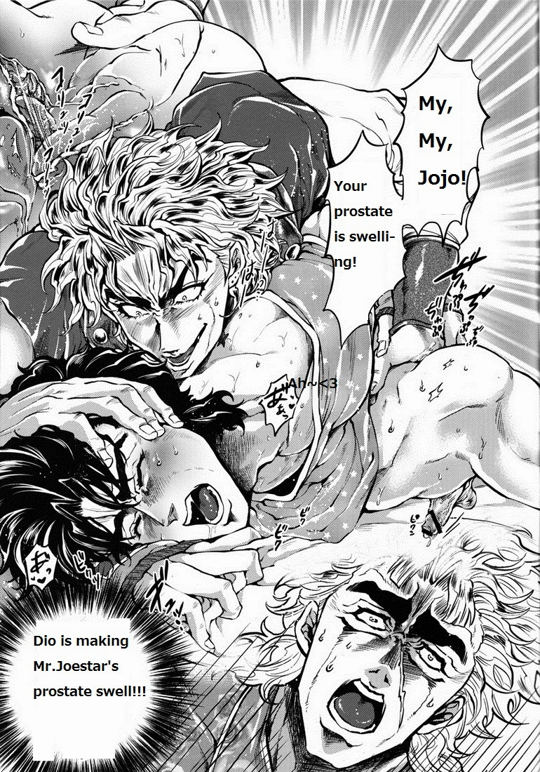 3boys anal anal_fingering anal_penetration bara blush blushing dio_brando doujinshi eyes_closed gay gripping_sheets jojo's_bizarre_adventure jonathan_joestar leaking_precum male_only male_penetrating_male monochrome muscles muscular muscular_male noncon nonconsensual onlookers phantom_blood prostate_milking prostate_stimulation rape robert_edward_o_speedwagon sweat yaoi