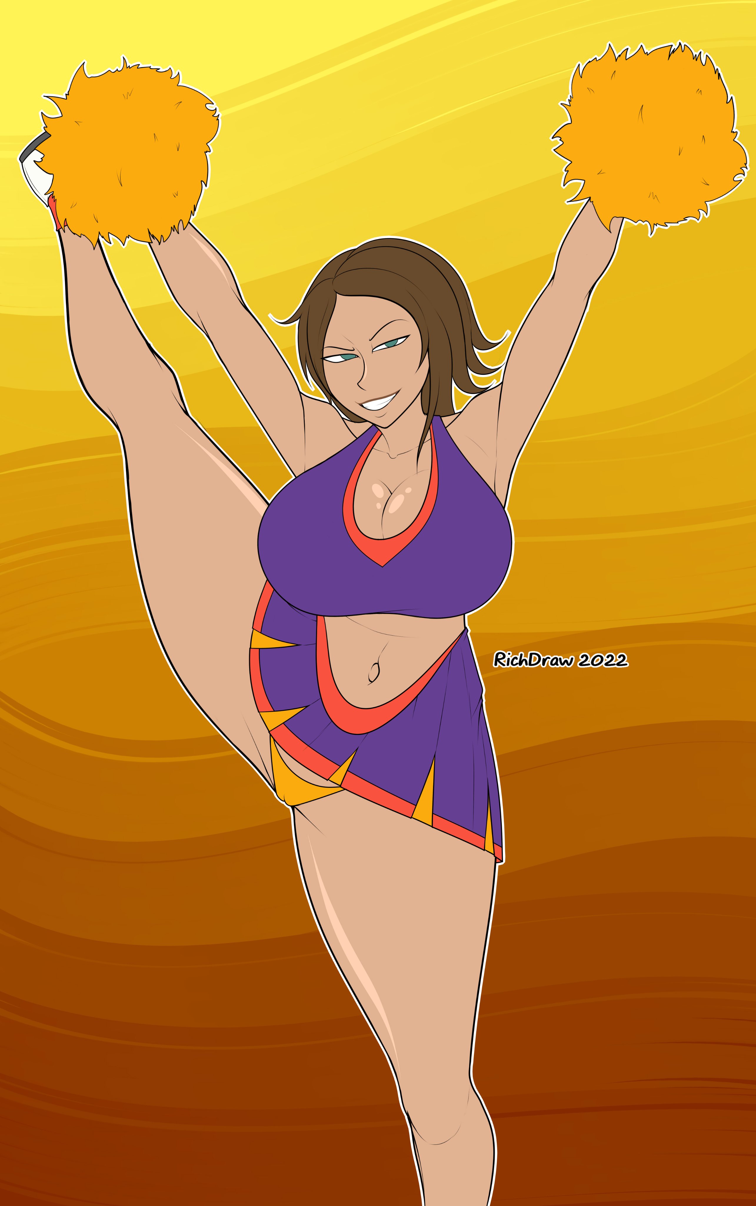 1girls, 2022, ass, balls, big ass, big breasts, big butt, big hips, big thighs, bonnie rockwaller, breasts, cheerleader, cheerleader outfit, cheerleader uniform, dark skin, dark-skinned female, dated, disney, disney channel, female, female focus, female only, gigantic ass, gigantic breasts, gigantic butt, hourglass figure, huge ass, huge balls, huge breasts, huge butt, huge hips, huge thighs, kim possible, large ass, large breasts, large butt, looking at viewer, male, naughty face, richdraw, testicles, twitter, wide hips
