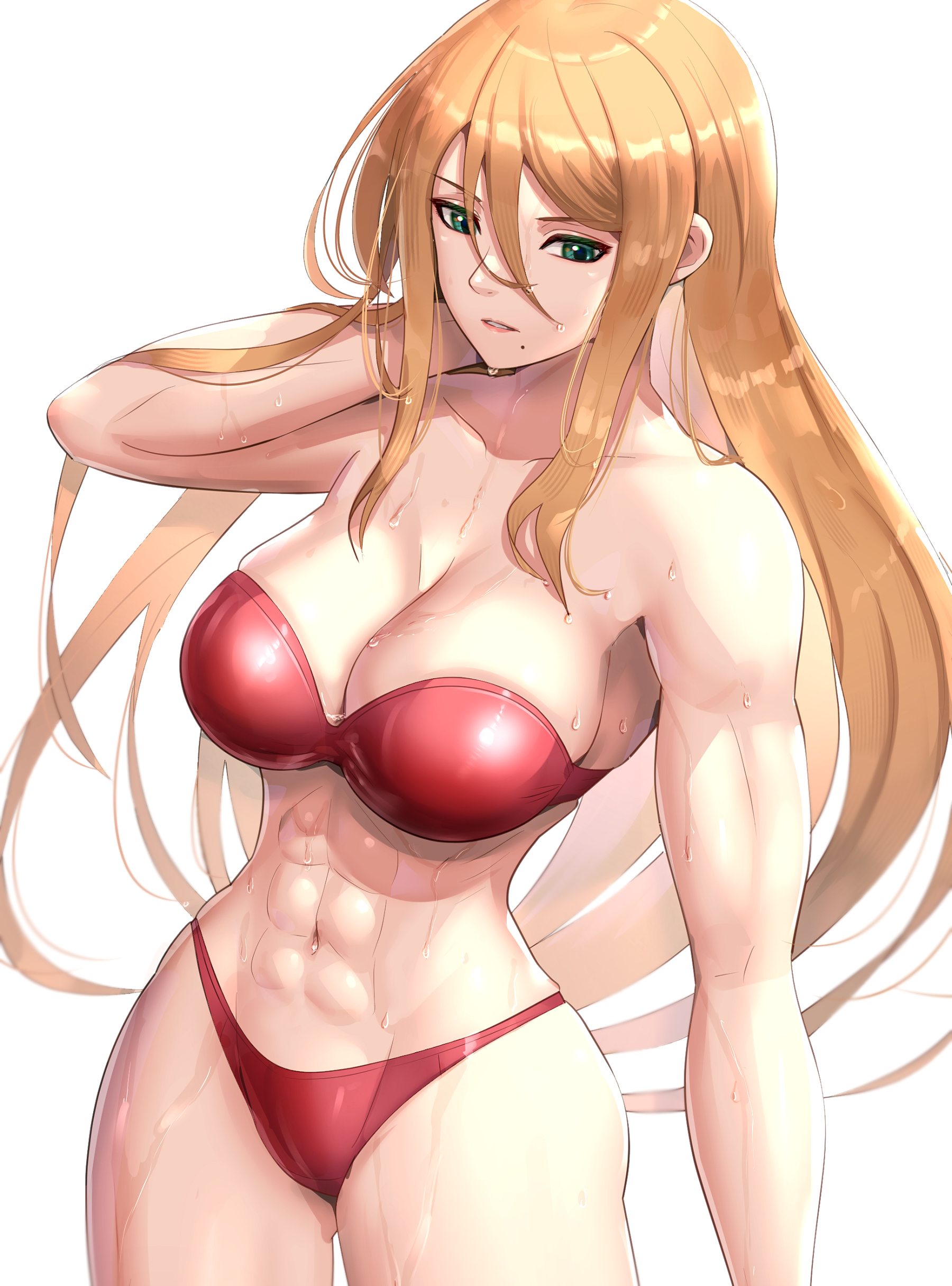 1girls, abs, biceps, big breasts, breasts, female, female focus, female only, gonzarez, metroid, muscular, muscular female, nintendo, samus aran, thick thighs, tomboy