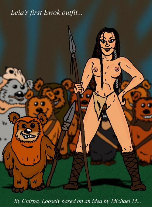 1girls 6+boys artist_name boots carpet_matching_drapes chirpa chirpa_(artist) endor_moon english_text ewok facing_viewer grin hand_on_hip interspecies larger_female larger_female_smaller_male loincloth loincloth_aside looking_at_viewer outdoors perky_breasts princess princess_leia_organa pubic_hair pussy return_of_the_jedi short_hair smile spread_legs star_wars straight-on uncensored wicket