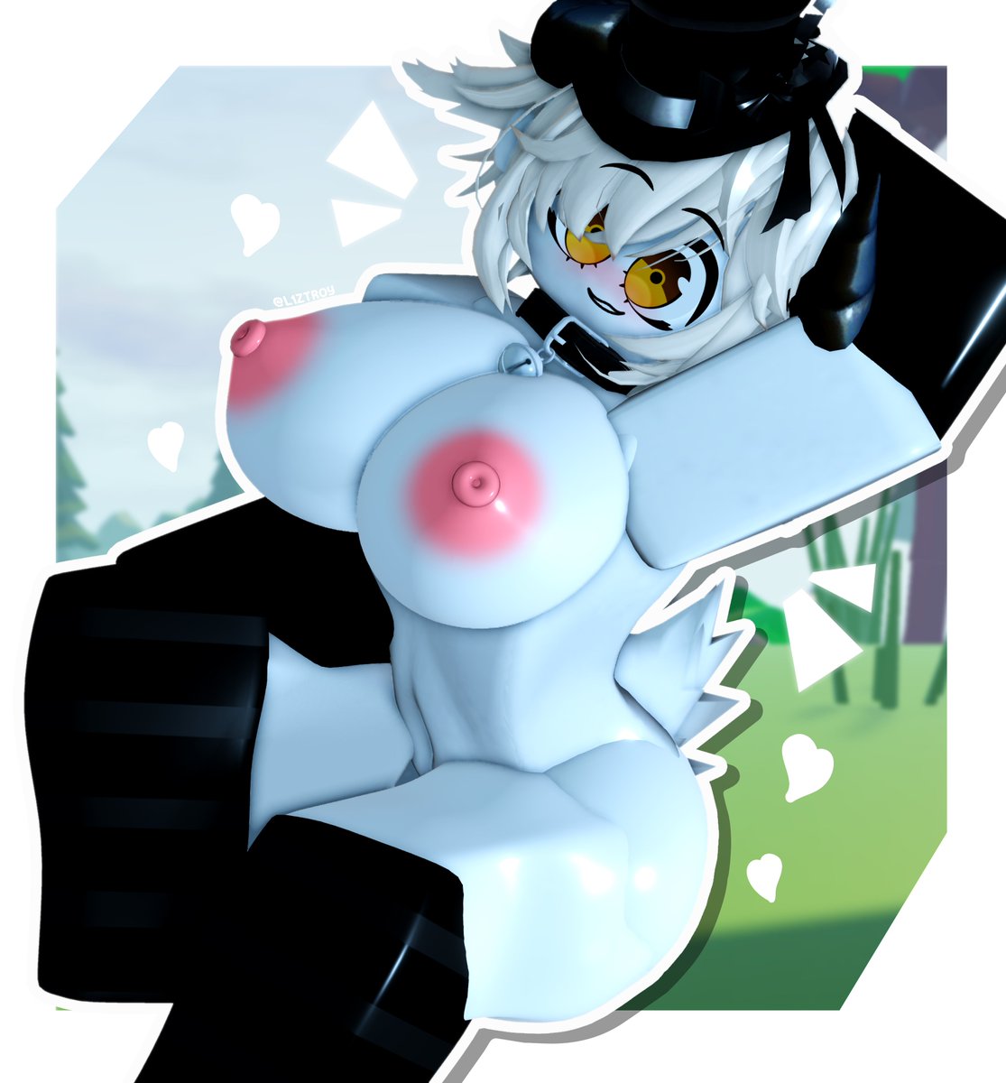 1girls 3d areolae big_breasts breasts l1ztroy nipples roblox robloxian source_request tagme thighhighs white_skin yellow_eyes