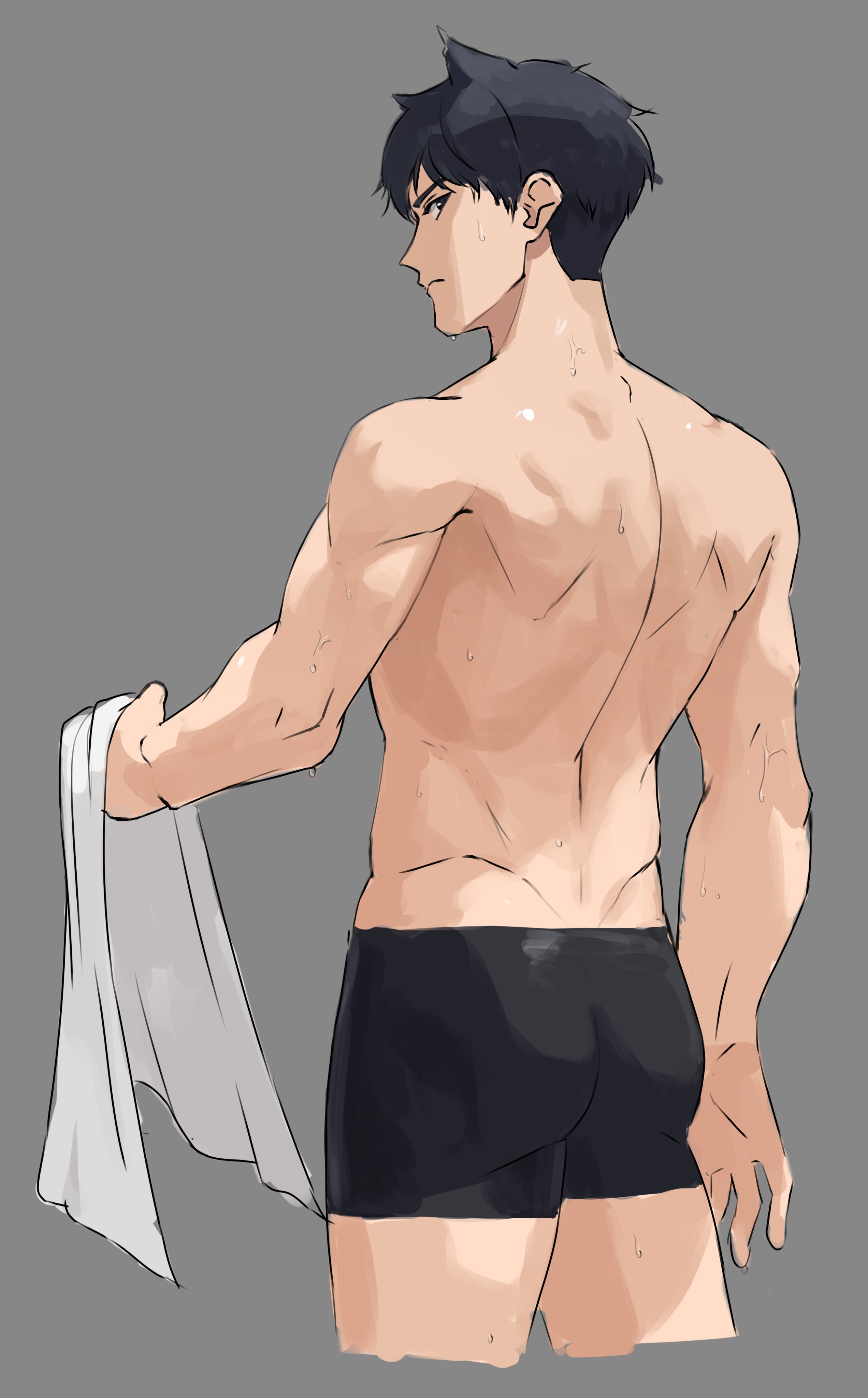 gay, haikyuu!!, male, male only, tobio kageyama, underwear