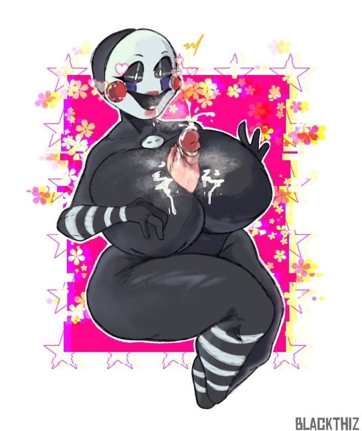 alternate version available, big breasts, big penis, blackthiz, breasts, classic fnaf 2 marionette, classic fnaf 2 puppet, cum, cum on breasts, female, five nights at freddy's, male, marionette (fnaf), original fnaf 2 marionette, original fnaf 2 puppet, paizuri, penis, puppet (fnaf), smegma, straight
