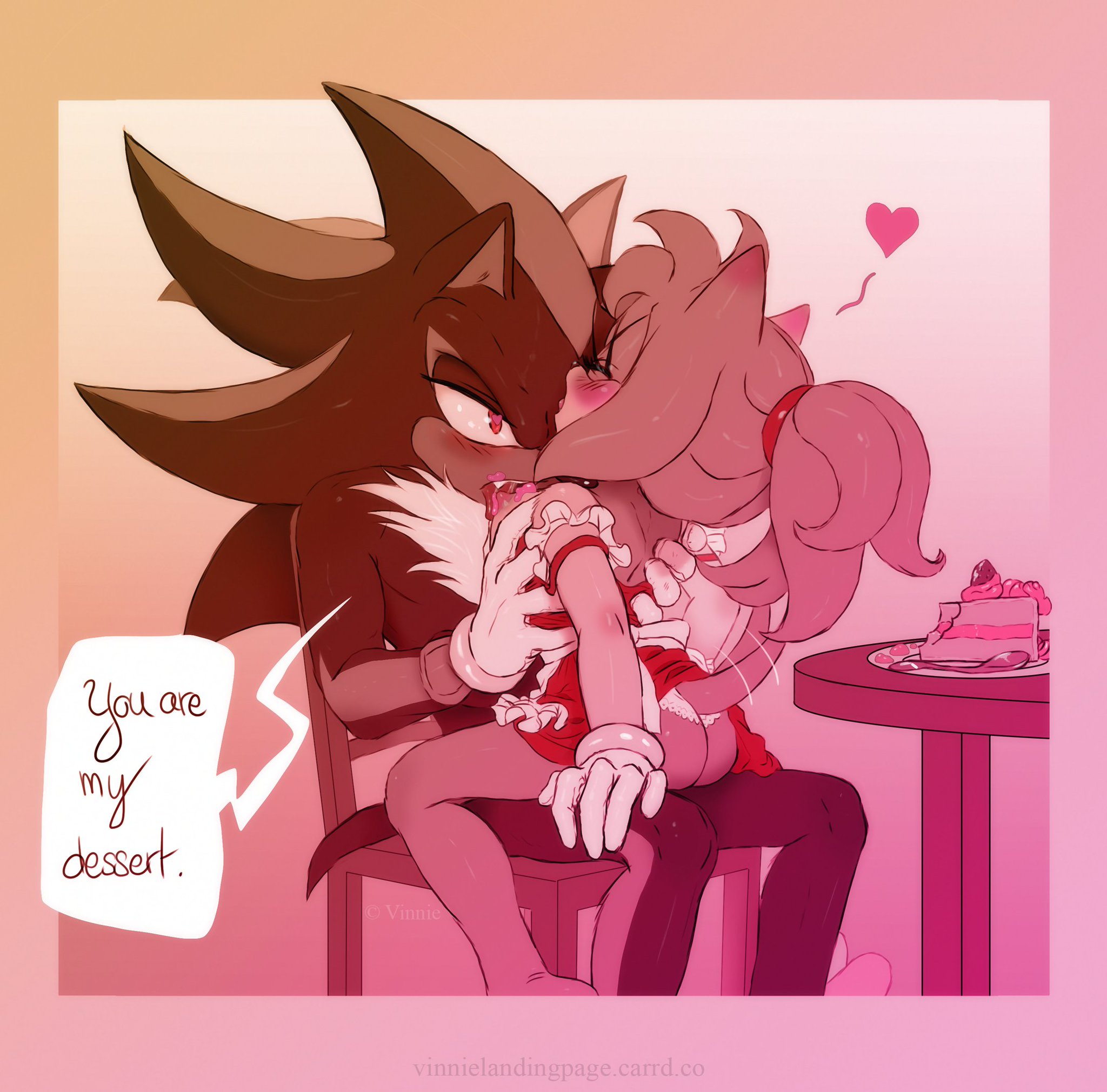 1boy1girl, amy rose, cake, dominant male, fang, femsub, food play, furry, furry female, furry male, furry only, hedgehog, licking breast, licking nipples, maledom, ponytail, romantic, romantic couple, shadow the hedgehog, sonic (series), sonic the hedgehog (series), straight, submissive female, tailwag, vinnie (thornonarose)