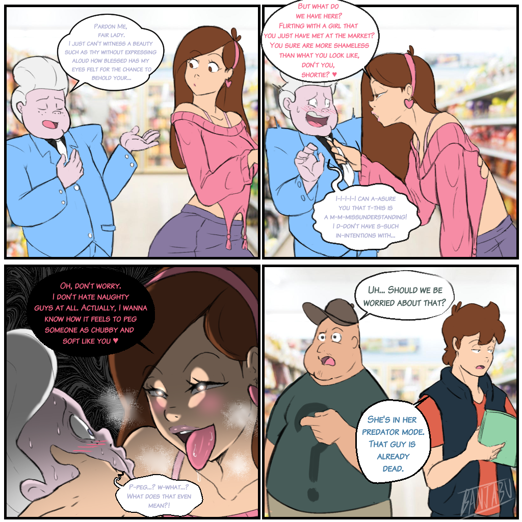 aged_up banjabu blue_suit blush brown_hair color_coded_text dipper_pines disney disney_channel disney_xd dominant_female domination funny future gentle_femdom gideon_gleeful gravity_falls horny_female imminent_pegging imminent_sex long_hair long_hair_female mabel_pines meme necktie_pull seductive seductive_eyes seductive_look seductive_mouth seductive_smile soos_ramirez suit teasing tie_pull white_hair