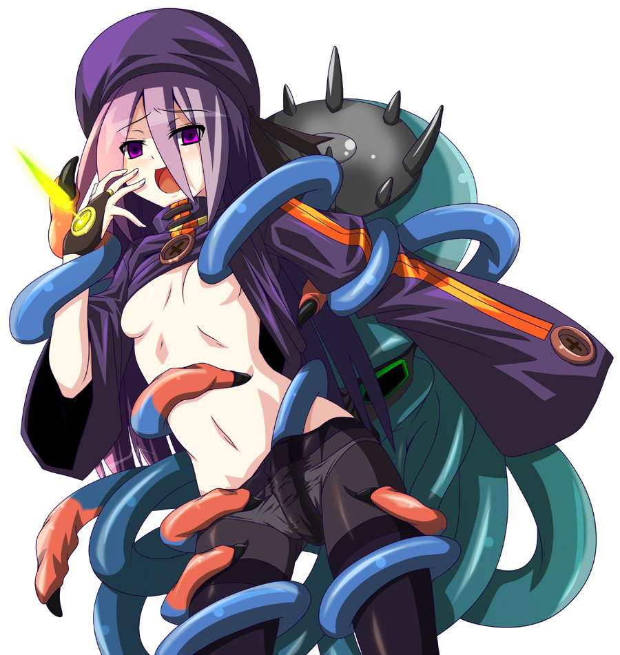 1girls ambiguous_penetration clothing etrian_odyssey female flat_chest fumihiro hood implied_penetration monster navel open_clothes open_mouth panties panties_under_pantyhose pantyhose purple_eyes purple_hair restrained_by_tentacles sekaiju_no_meikyuu sekaiju_no_meikyuu_3 sex_under_clothes shirt_lift small_breasts solo straight_hair stripped_by_tentacles tentacle tentacle_on_female tentacle_under_clothes tentacles_around_arms tentacles_around_legs tentacles_under_clothes thighhighs underboob underwear undressing zodiac_(sekaiju) zzz