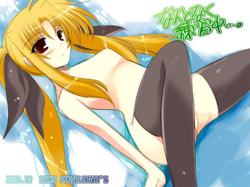 fate_testarossa ibuki_pon lyrical_nanoha mahou_shoujo_lyrical_nanoha thighhighs tied_hair twintails