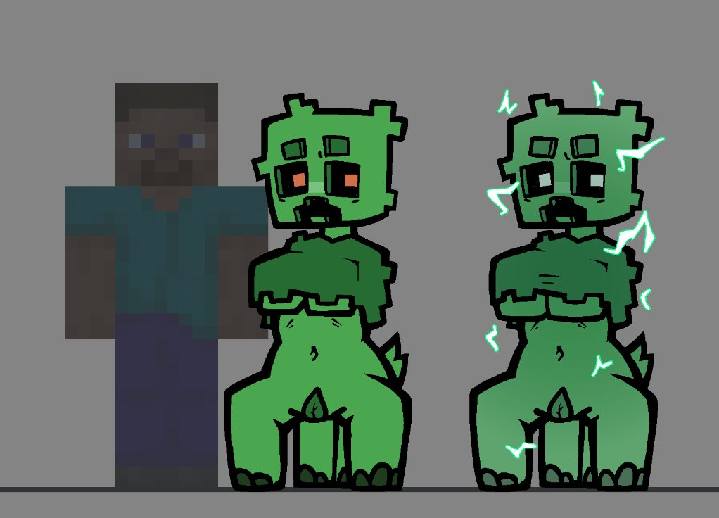 Charged Creeper (Minecraft) Rule 34 Image
