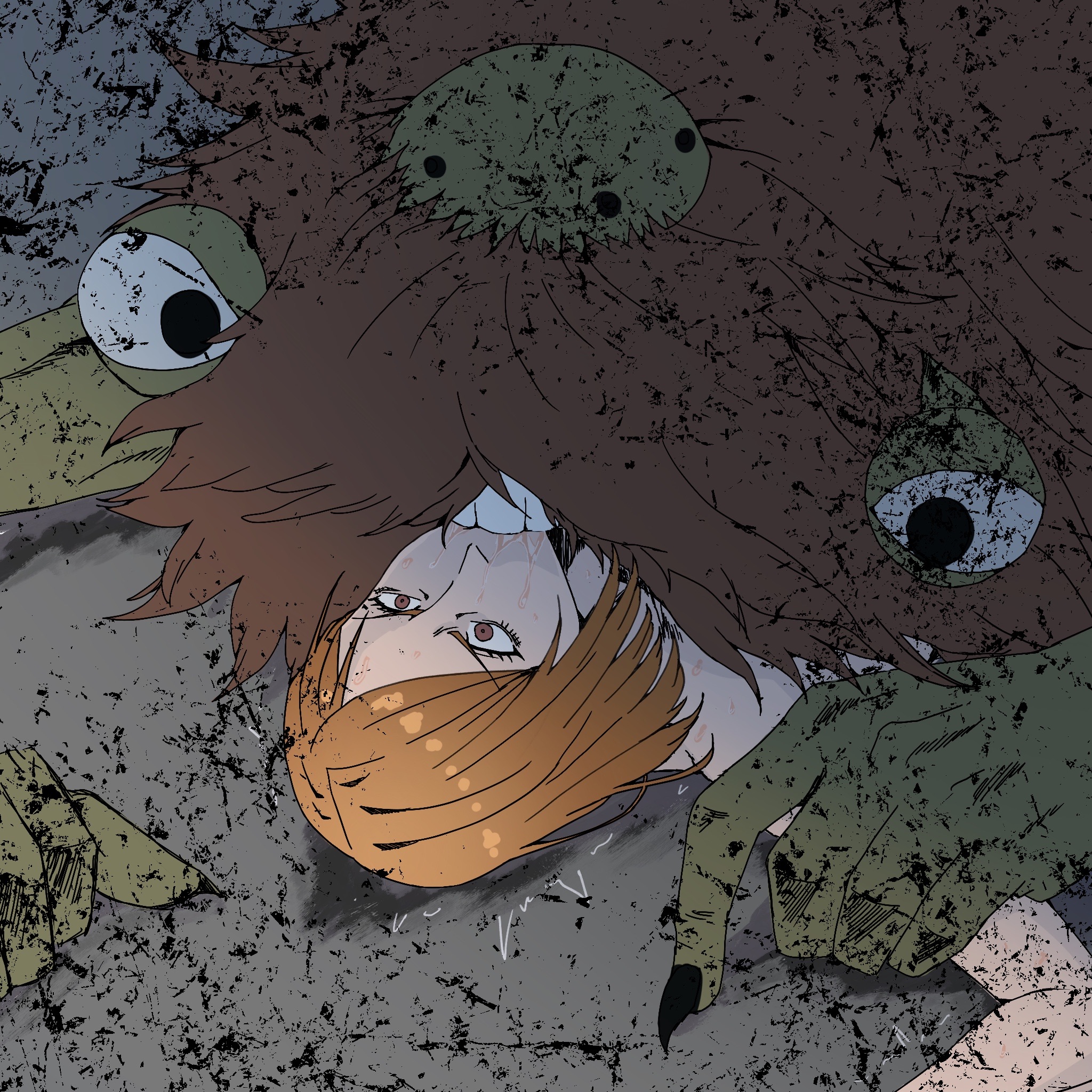 1girl, 1girls, ambiguous penetration, angry, angry expression, angry eyes, angry face, angry sex, brown eyes, curse, cursed spirit, cursed spirit (jujutsu kaisen), curses (jujutsu kaisen), damsel in distress, female, female dominated, female domination, female focus, female submissive, female/monster, femsub, forced, forced kiss, forced sex, forced submission, insect, intersex, interspecies, interspecies domination, interspecies mating, interspecies rape, interspecies sex, jjk, jujutsu kaisen, kiss, kissing, kissing while penetrated, kugisaki nobara, making love, making out, monster, naked, naked female, nobara kugisaki, nude, nude female, orange eyes, orange hair, rape, raped by enemy, raped by monster, raped female, raped girl, raping, roppongi curse, sex, short hair, trying to escape, trying to resist