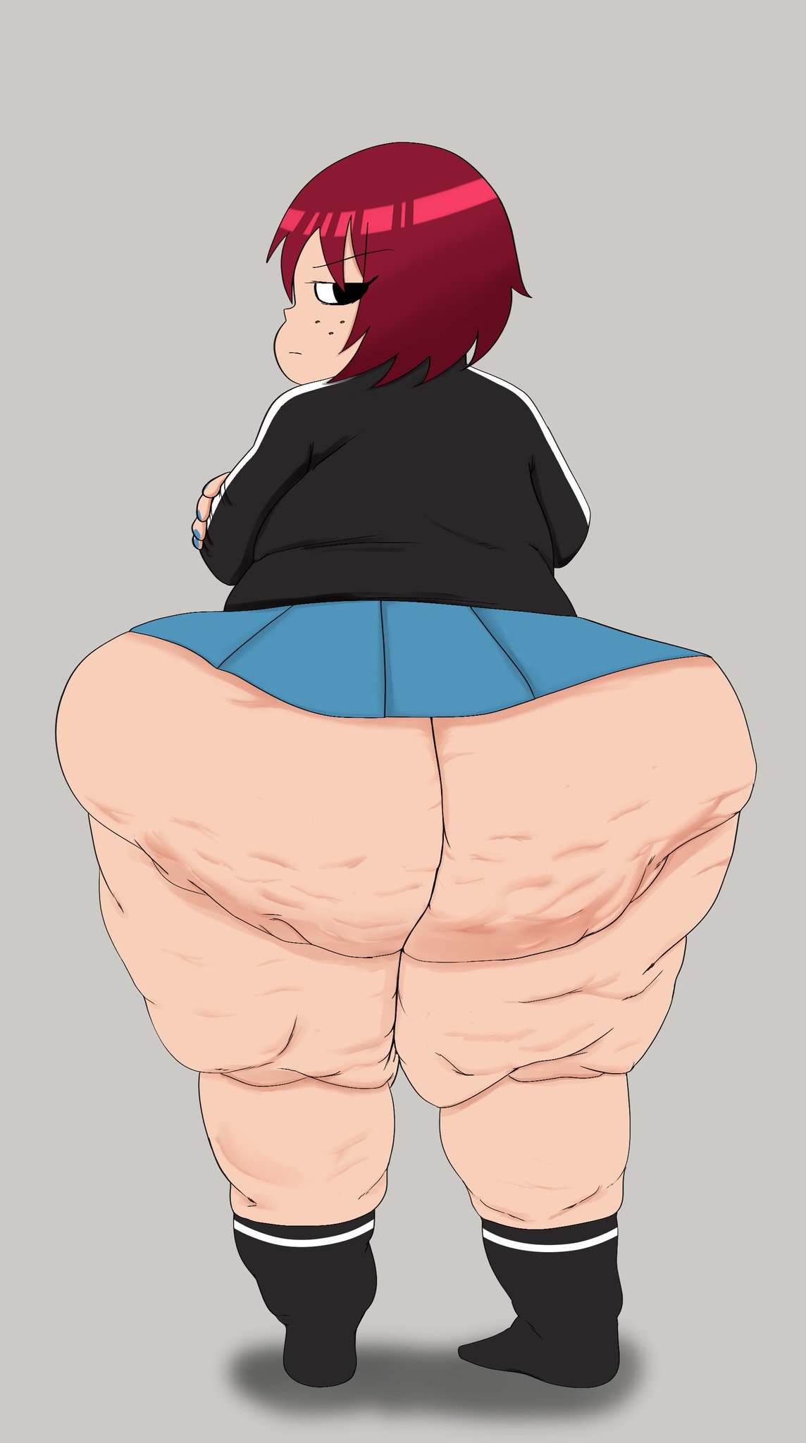 1girls cellulite enormous_ass enormous_thighs gigantic_ass gigantic_thighs huge_ass huge_thighs iceberg_body_shape kim_pine obese obese_female overweight overweight_female plump red_hair rottonluck scott_pilgrim solo solo_female square_ass square_butt square_shaped_ass thick_thighs