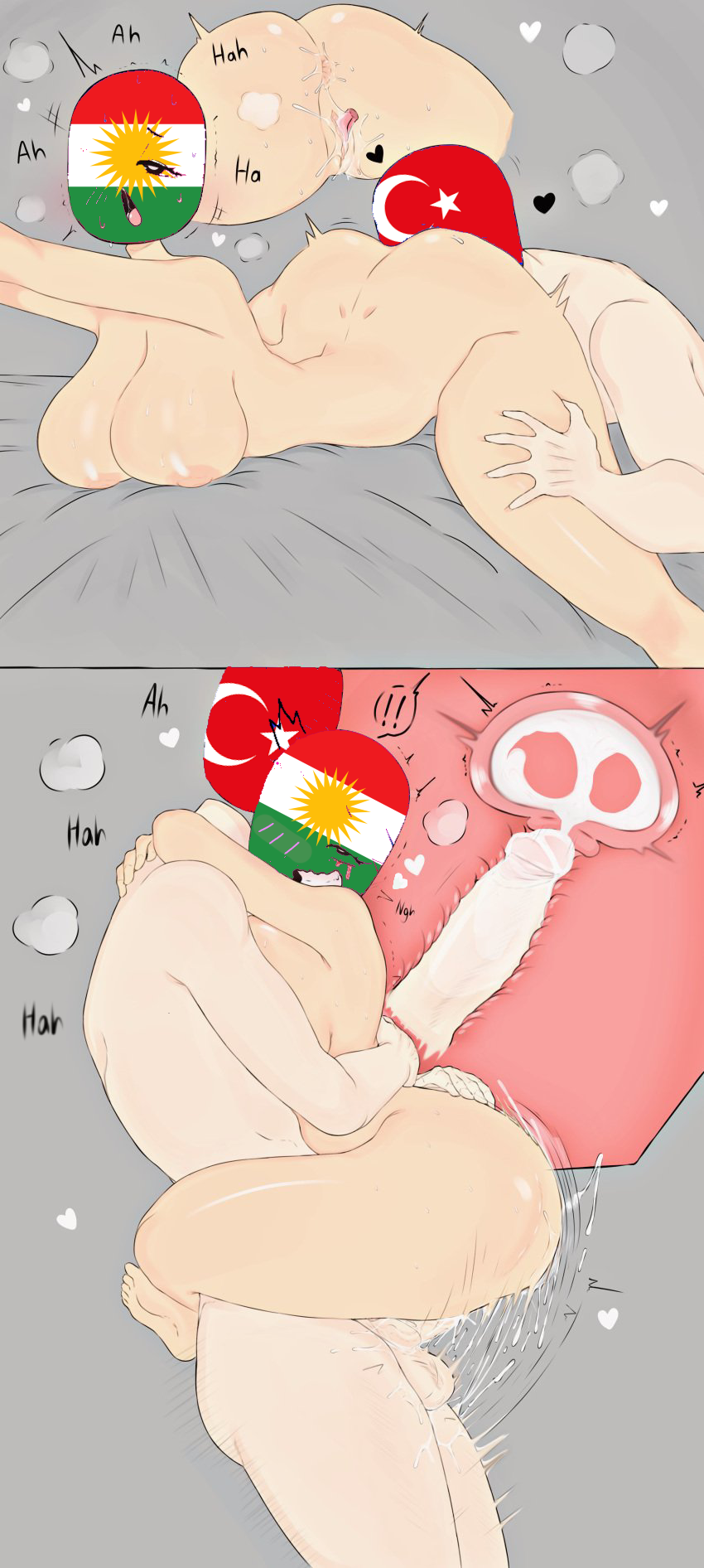 1boy, 1girls, countryhumans, countryhumans girl, cum, cum in pussy, cum inside, female, flawsystyle, kurdistan (countryhumans), male, middle eastern, politics, pussy, pussy juice, rape, rape face, raped, turkey (countryhumans), turkish mythology