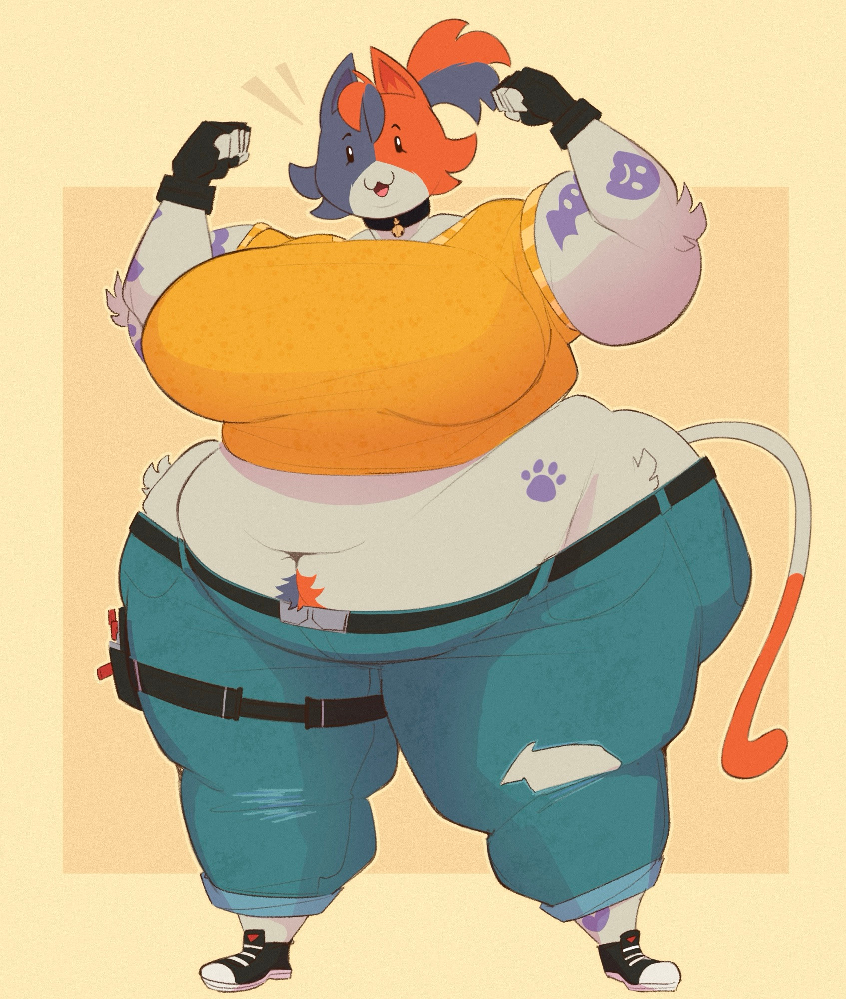 aimbot-jones, big breasts, breasts, cate meowdy (fortnite), chubby, cleavage, fat, female, fortnite, furry, huge breasts, obese, overweight, overweight female, tagme, thick thighs, wide hips