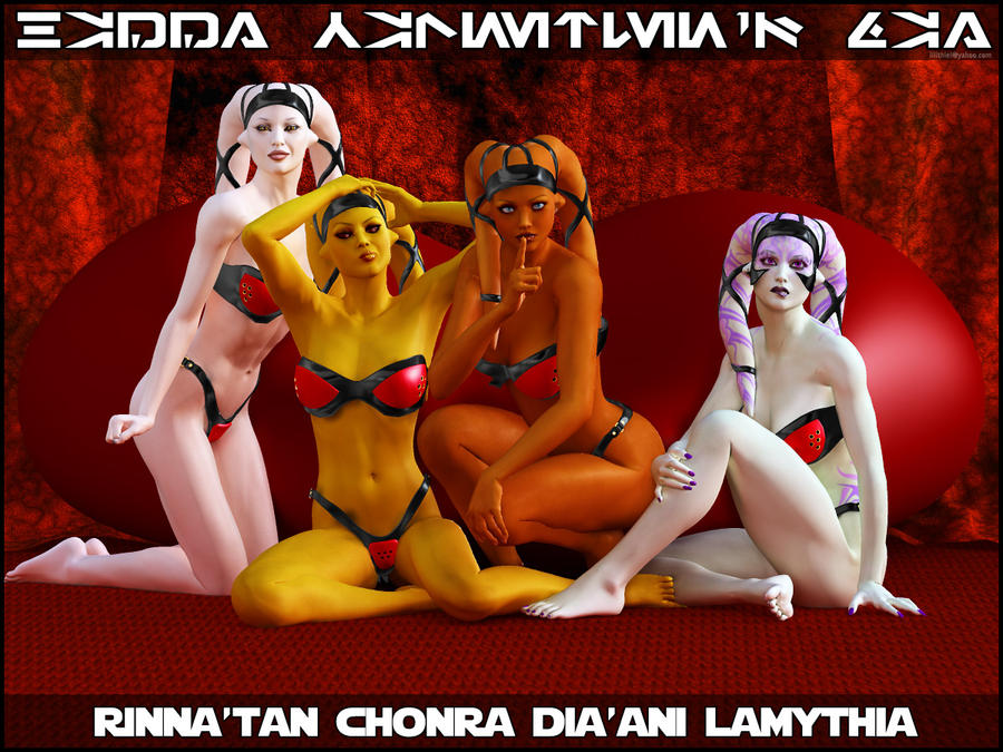 4girls alien alien_girl arms_above_head arms_up aurebesh background barefoot bra dalilithiel eyeliner feet female finger_to_mouth headgear kneeling lipstick makeup multiple_girls nail_polish navel orange_body panties pose purple_nails red_background red_clothing red_lipstick sitting star_wars stomach tagme tentacle tentacle_hair text twi'lek underwear violet_lipstick white_body yellow_body