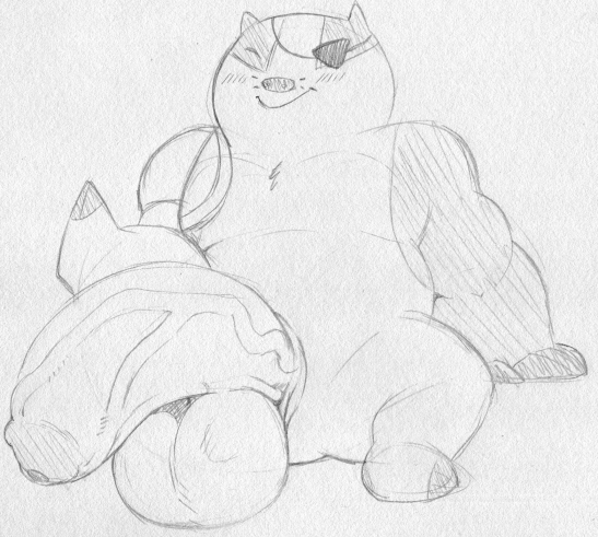 anthro badger badgerclops balls big_penis blush cartoon_network closed_eyes cybernetic_limb cybernetics cyborg eye_patch eyewear foreskin genitals huge_cock machine male mammal mao_mao:_heroes_of_pure_heart monochrome mustelid musteline penis sbshouseofpancakes sitting smile solo vein veiny_penis