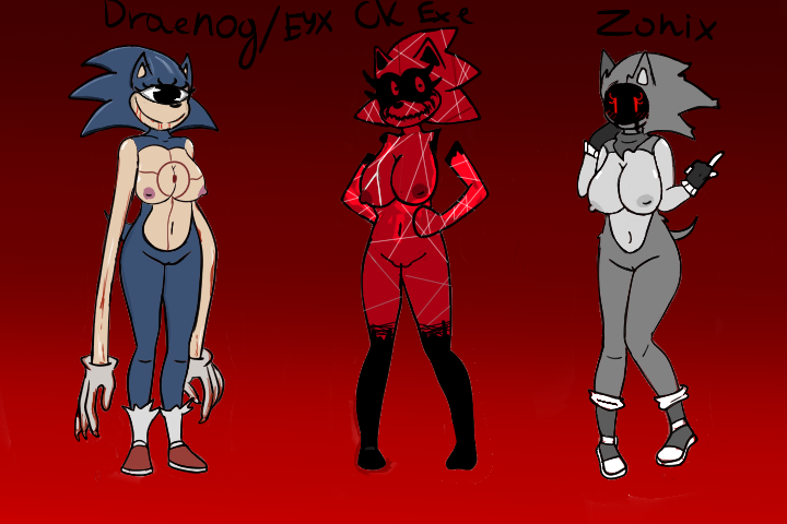 1_eye 3girls belly black_eye black_legs blood blood_on_hands breasts chara_wantrp ck!exe_(elliott_crossley) corruption dark_blue_skin dark_red_nipples ears_up empty_eyesocket eyx_draenog_(kaua16) faceless female_only furry genderbend genderswap glitch gloves gray_nipples hedgehog long_arms mobian_(species) monochrome_characters monochrome_fur naked nipples pink_nipples pussy red_background red_eyes red_skin rule_63 sega shoes sonic.exe sonic_(series) sonic_the_hedgehog sonic_the_hedgehog_(series) spines symbol_on_belly tail zonix_(cosmiceggreaper)