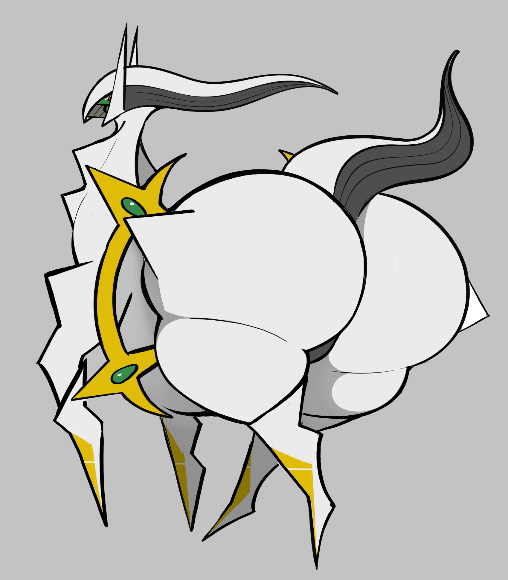 ambiguous gender, arceus, ass, big ass, big butt, fat ass, fat butt, game freak, hyper, hyper ass, hyper butt, mythical pokemon, no humans, pokemon, pokemon dppt, presenting, presenting hindquarters, smokey blokey, solo, thick ass