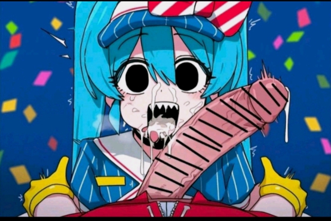 1futa, 1girl1futa, after oral, ai generated, cum in mouth, female, futanari, intersex, looking at viewer, mesmerizer miku, mesmerizer teto, sex, tiktok