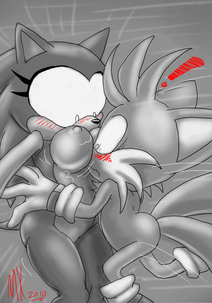 2010 anthro blush breasts color female fox fur furry furry_ears furry_tail hedgehog interspecies male monkeyxflash multi_tail nude pointy_ears rule_63 selective_color sonic_(series) sonic_the_hedgehog sonic_the_hedgehog_(series) standing tail tails video_games