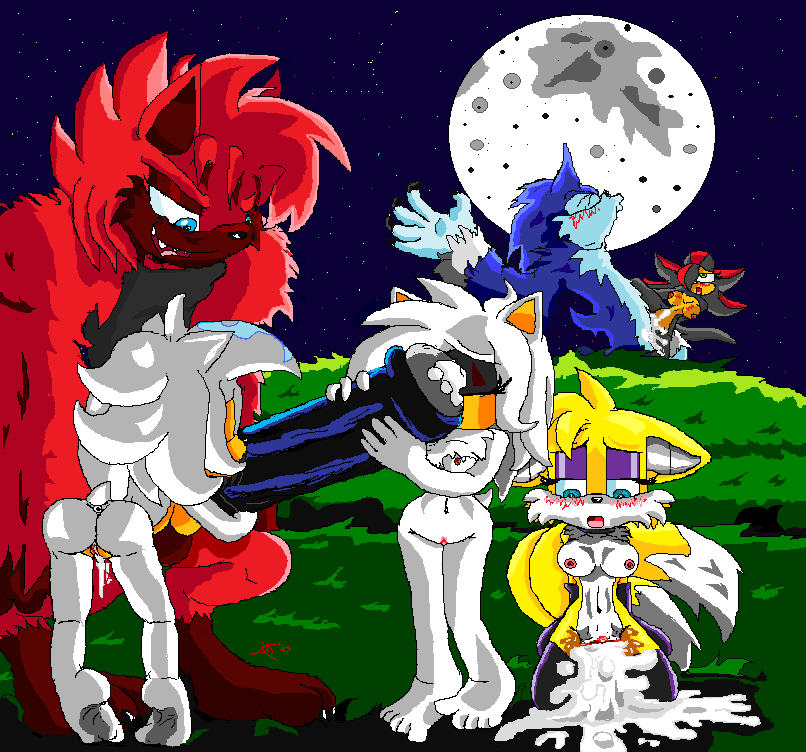 afterhumanity333 fur furry_tail multi_tail rule_63 sonic_(series) sonic_the_werehog sonic_unleashed tail tails tailsko werehog