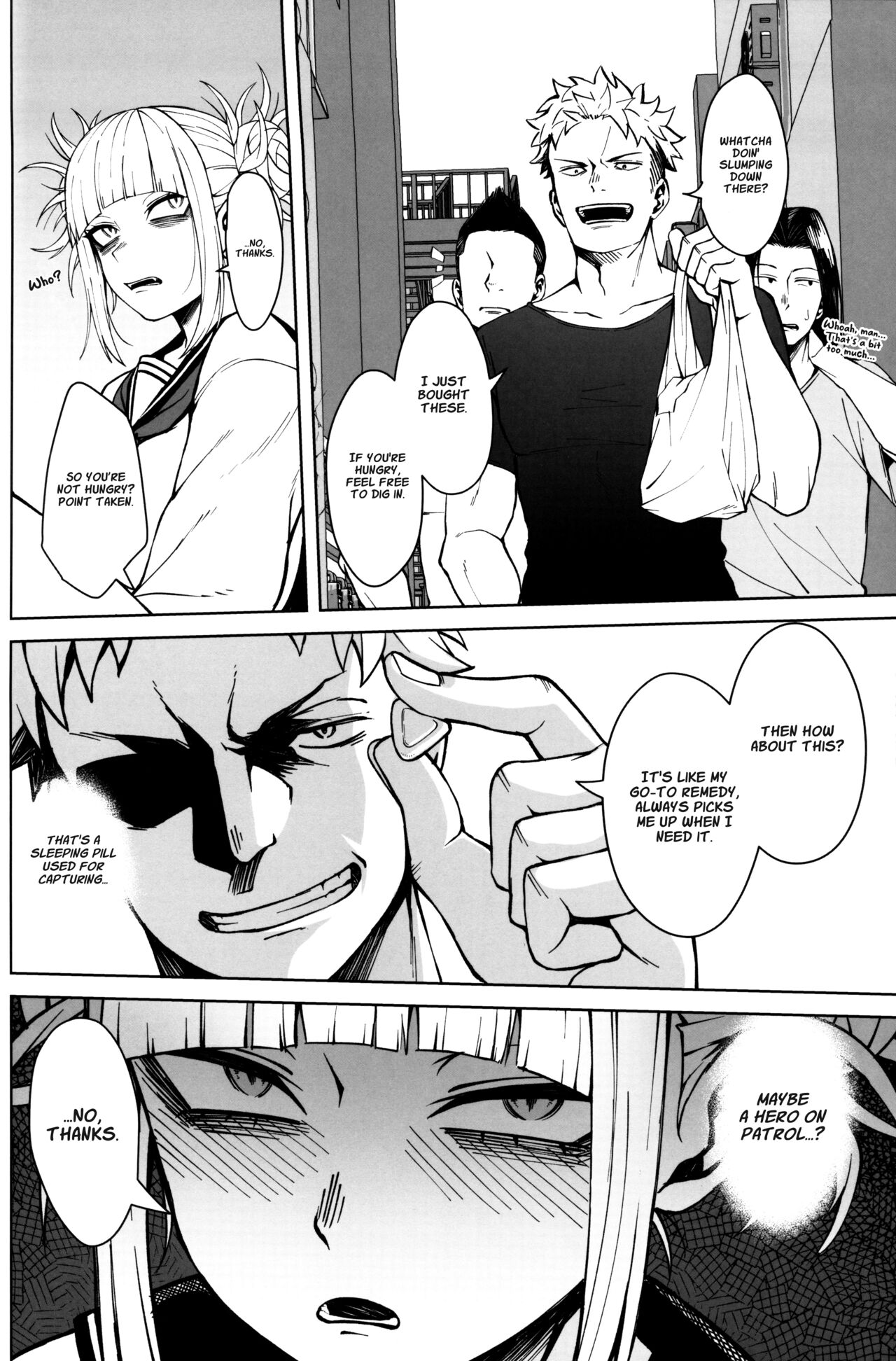 anal, anal sex, blowjob, breasts, comic, double penetration, female, group, group sex, himiko toga, kobaji, my hero academia, rape, threesome