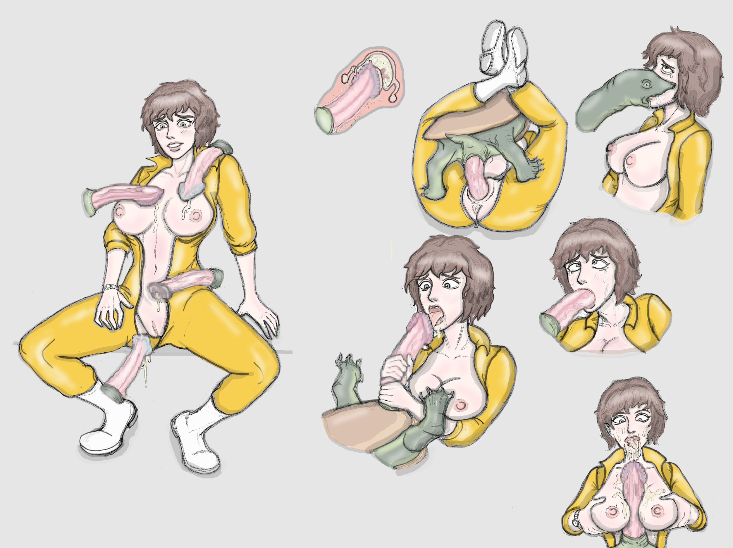1girls, 4boys, animal genitalia, animal penis, april o'neil, april o'neil (tmnt 1987), blowjob, boobjob, breast grab, breasts, censored, censored penis, censored pussy, clothed, clothed female, clothed sex, clothing, cum, cum in pussy, cum inside, cum on face, cum on tongue, fellatio, female, grabbing breasts, grabbing own breast, grabbing penis, grey background, imminent penetration, imminent sex, imminent vaginal, kiss, kissing, lying, male, male/female, mastak, medium breasts, missionary position, open mouth, oral, oral sex, paizuri, penetration, penis, penis grab, pussy, sex, simple background, teenage mutant ninja turtles, titjob, tongue, tongue out, turtle, vaginal, vaginal insertion, vaginal penetration, vaginal sex, vein, veins, veiny, veiny penis, x-ray, zoophilia