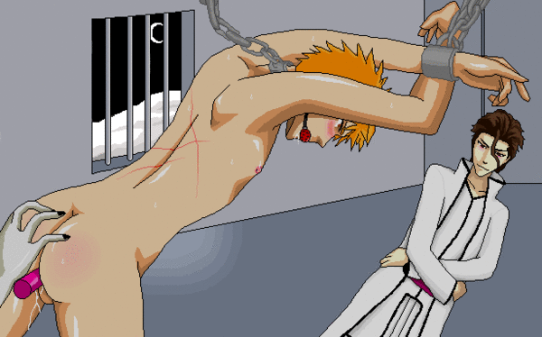 aizen_sousuke bleach bondage ichigo_kurosaki kurosaki_ichigo sosuke_aizen yaoi