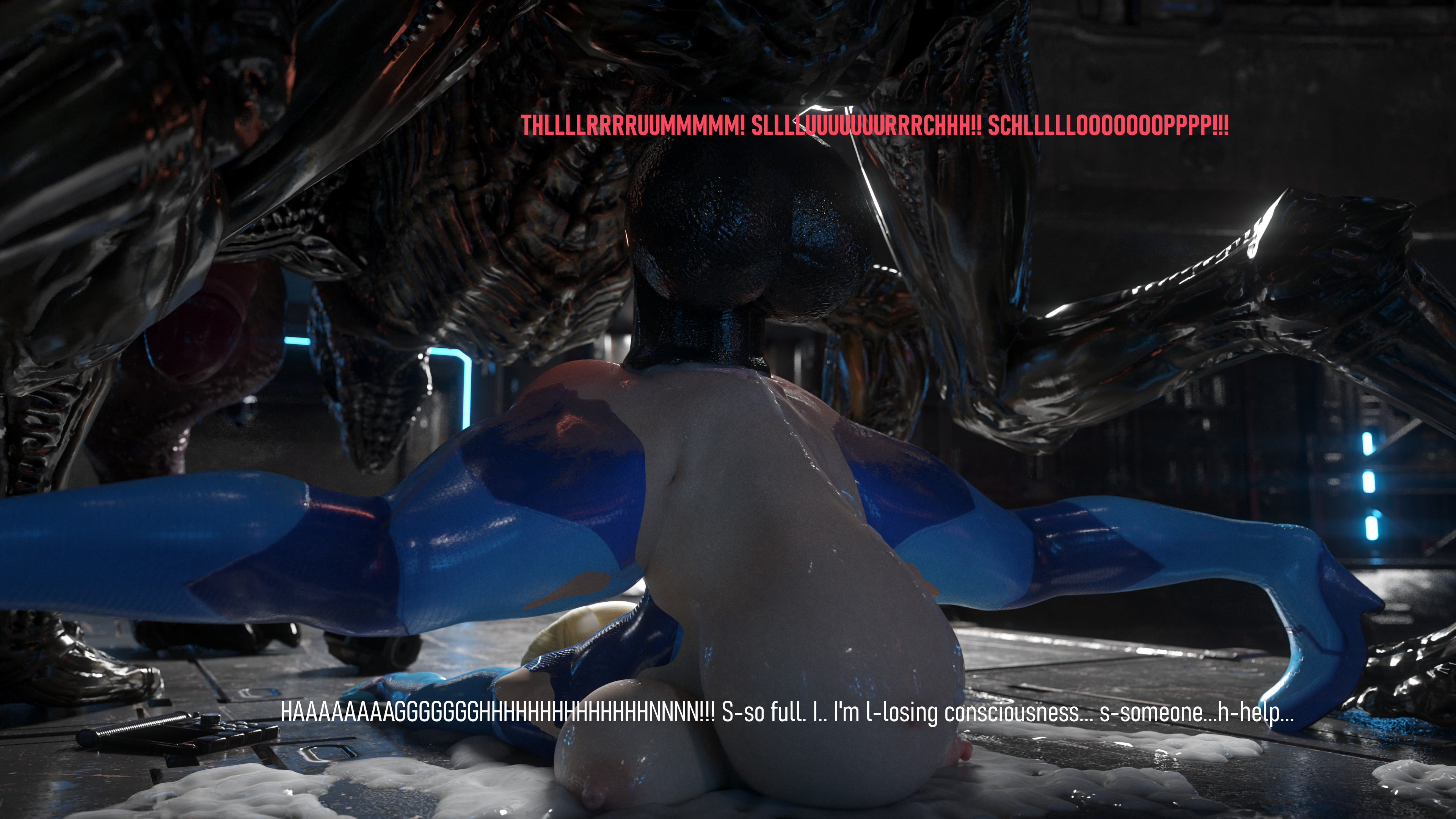 1girls, 3d, 3d (artwork), alien (franchise), alternate version available, anal, ass, balls, big ass, big breasts, bimbo, blonde hair, bounty hunter, breasts, captured, cock, cock ring, cock sleeve, completely nude, confidence loss, crossover, cum, cum inside, cum on floor, cumflation, defeated, defeated heroine, dialogue, domination, domination loss, eastern and western character, english text, escape, female, female human, femsub, forced, forced exposure, forced presentation, fucked into submission, fucked silly, gangrape, huge ass, huge balls, huge breasts, huge cock, icedev, inflation, larger male, male, male xenomorph, maledom, metroid, mind break, monster, monster boy, monster cock, monster on female, monster rape, monsters, nintendo, nude, nude male, penis, ponytail, prison, prisoner, rape, raped by monster, restraints, ripped clothing, samus aran, shiny skin, size difference, smaller female, stripped, stripped naked, taunting, text, thick thighs, utter domination, video games, weird crossover, white skin, xenomorph, zero suit, zero suit samus