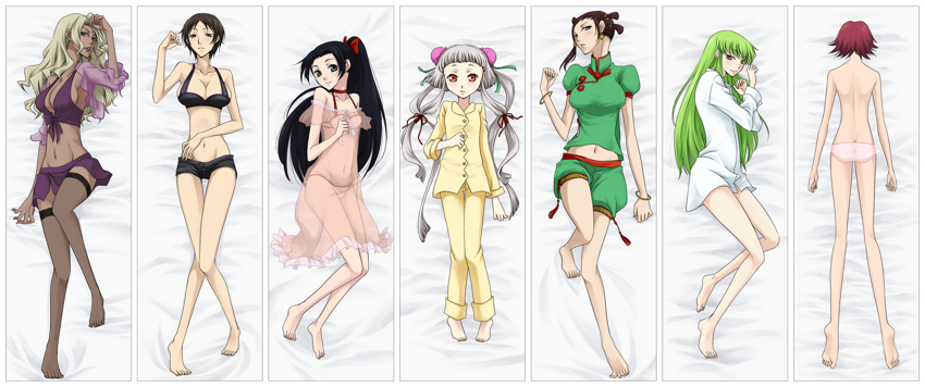 c.c. code_geass dark-skinned_female female female_only joe_k kallen_stadtfeld multiple_girls nagisa_chiba rakshata_chawla sumeragi_kaguya tianzi zhou_xianglin