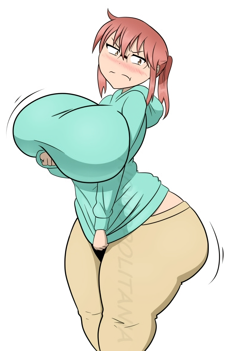 1girls, ass, ass expansion, big ass, big breasts, blush, breast expansion, breast growth, breast growth (enlargement), breasts, butt expansion, enormous ass, enormous breasts, female, female only, growth, huge ass, huge breasts, kobayashi, looking at viewer, massive ass, massive breasts, miss kobayashi's dragon maid, nomopolitainia, solo, solo female, tagme, waifu2x