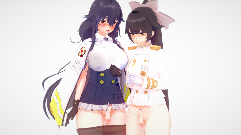 azuma_(azur_lane) azur_lane comparing_penis futanari small_penis_humiliation takao_(azur_lane)